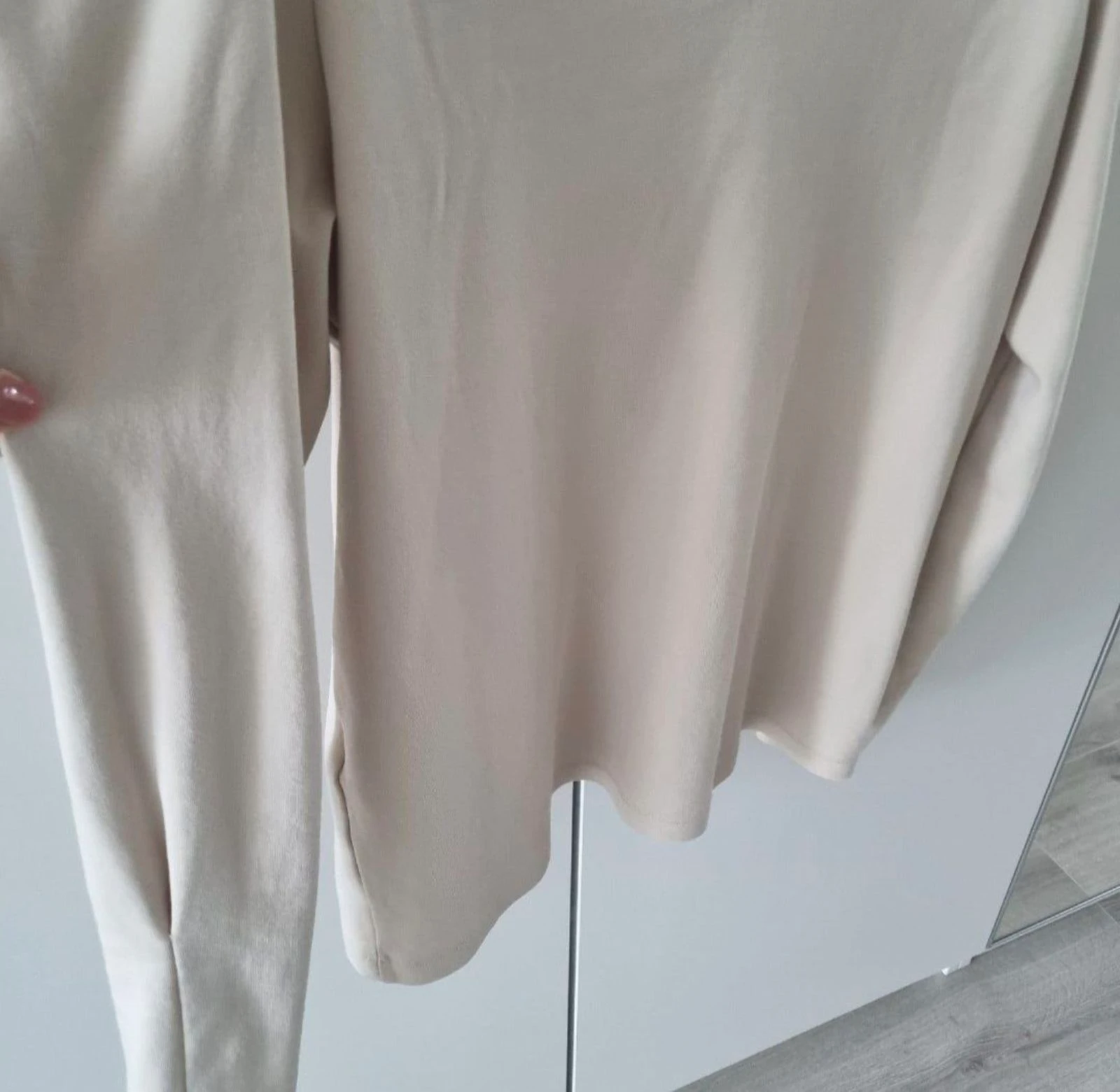 AWARE by Vero Moda Haut/Chemisier à manches bouffantes Beige (100% Coton Biologique) – Taille L (Grand) – photo 9